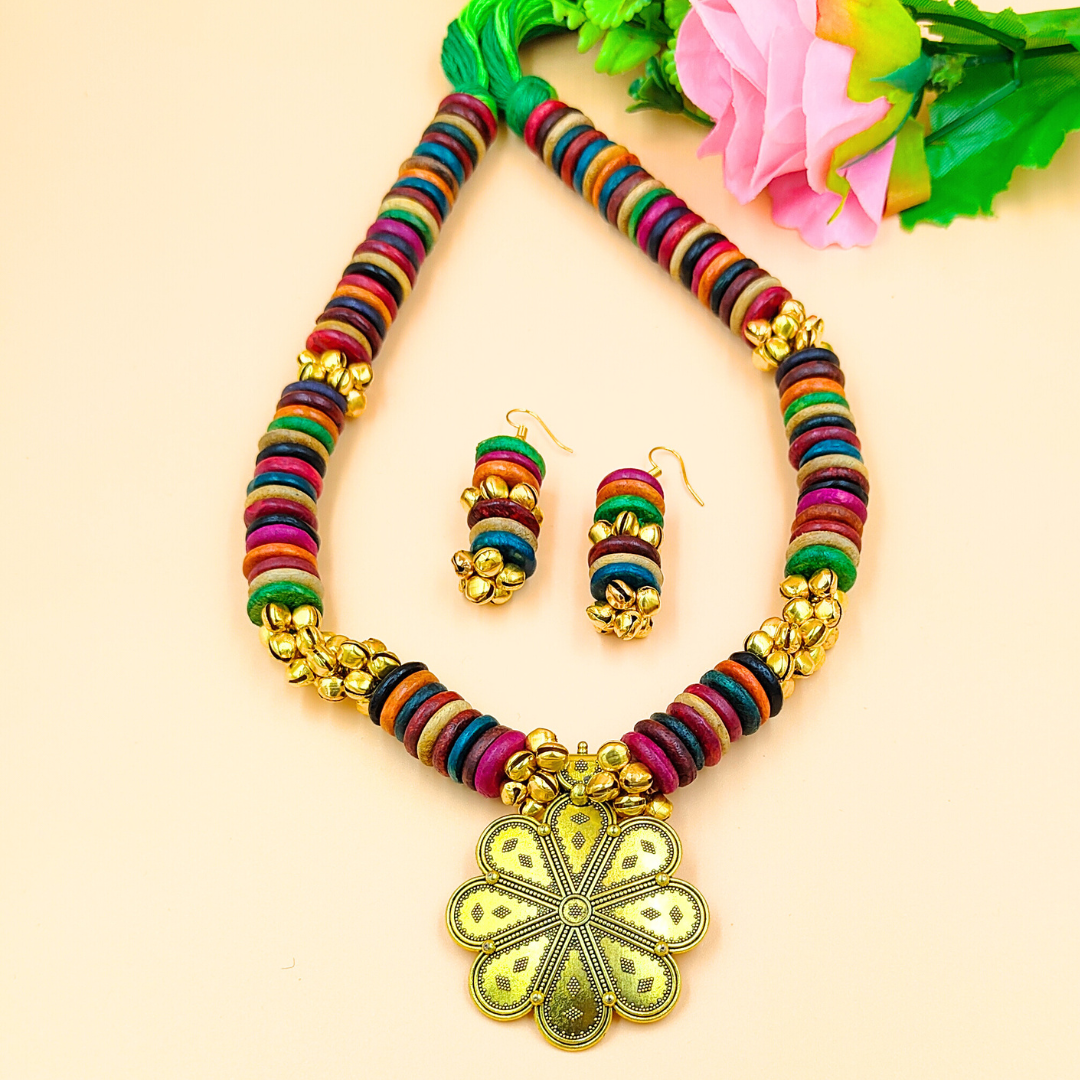 Multicolor Wooden Beads Jewellery