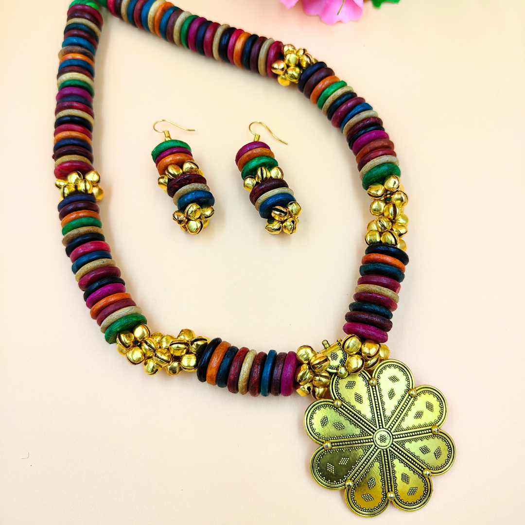 Multicolor Wooden Beads Jewellery