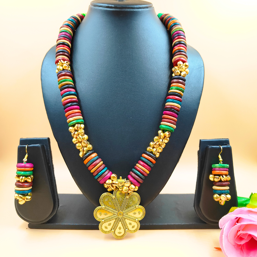 Multicolor Wooden Beads Jewellery