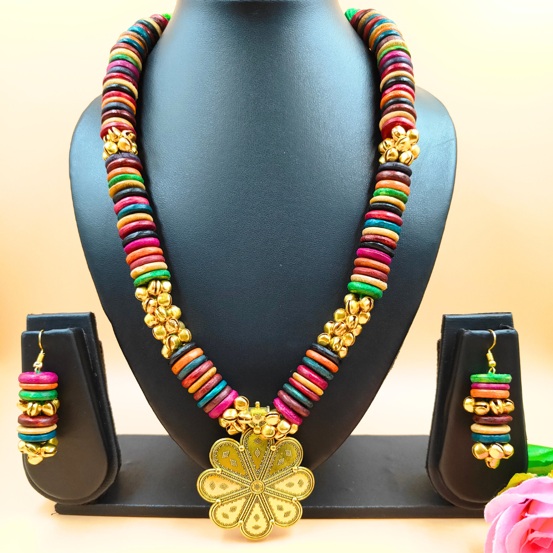 Multicolor Wooden Beads Jewellery